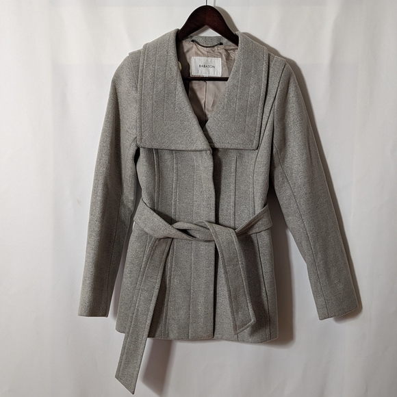NWOT Babaton Grey "The Connor Coat" Wool & Cashmere Blend - Picture 1 of 15